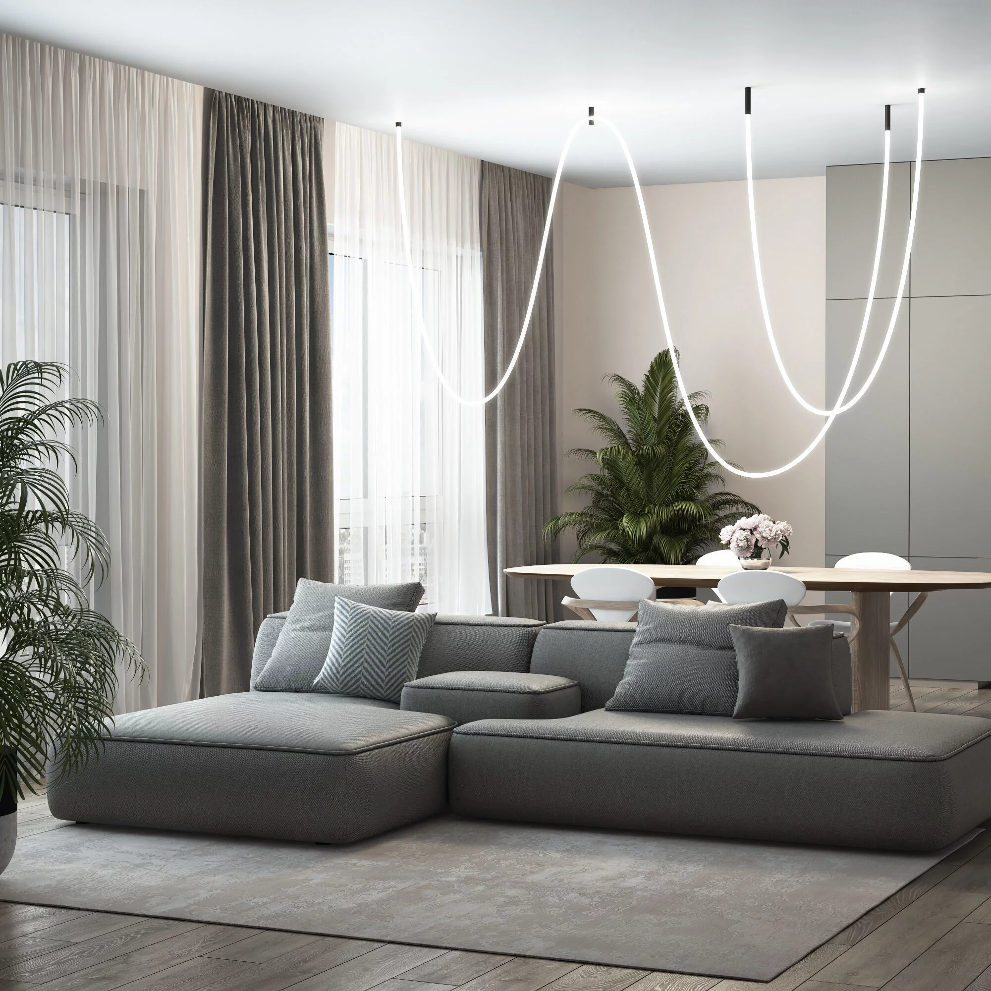 MAGIC LIGHT 360° lanksti silikono led juosta, 14.4W/m,  950lm/m 4000K, ⌀25mm 5m ritė. Art. MG25-4000K-5. - Image 6