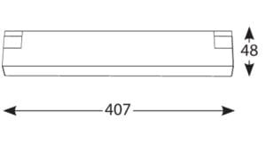 Akcentinis šviestuvas, dimeriuojamas  LINE LIGHT, L407MM, W24,5MM, H48MM, LED 11W, TW DIM: 2700K(733LM)-6500K(834LM).06.4070.11.TW.BK - Image 2