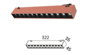 Šviestuvas DARKLIGHT 12W 960lm 3000K Super belt apšvietimo sistemai. Art. DARKLIGHT R26-C0118-12A. - Image 2