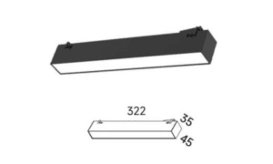 Šviestuvas Line 10W 800lm 3000K Super belt apšvietimo sistemai. Art. LINE R26-C0118-320A - Image 2