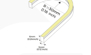 Lanksti neon flex mini  S0306 led juosta 7W 185lm/m 3000K 6x3mm - Image 2