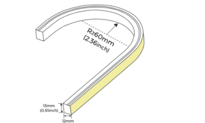 Lanksti neon flex T1312 led juosta 9,6W 750lm/m 3000K 12x13mm - Image 3