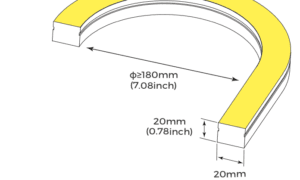 Lanksti neon flex S2020 led juosta 10W 630lm/m 3000K 20x20mm - Image 3