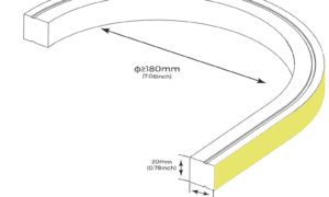 Lanksti neon flex T2020 led juosta 10W 630lm/m 3000K 20x20mm - Image 3