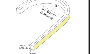 Lanksti neon flex   ECO T1010  led juosta 9,6W 520lm/m 3000K 10x10mm - Image 2