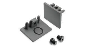 Magnetinio profilio antgalis end cap, juodas